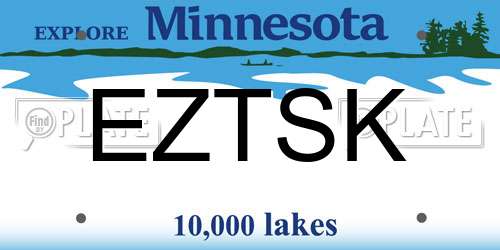 EZTSK Minnesota License Plate
