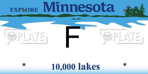 F Minnesota License Plate