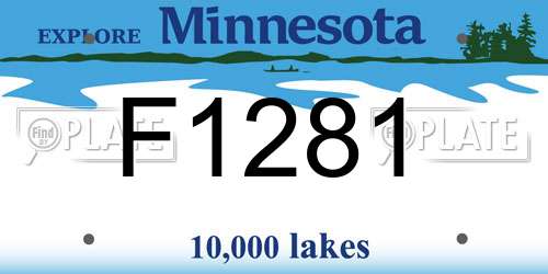 F1281 Minnesota License Plate