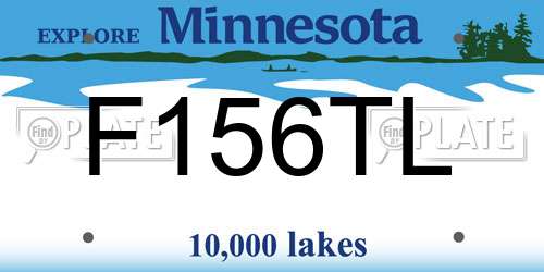 F156TL Minnesota License Plate