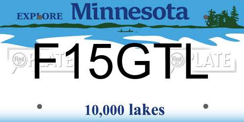 F15GTL Minnesota License Plate