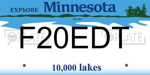 F20EDT Minnesota License Plate