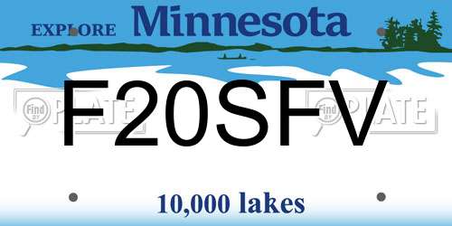 F20SFV Minnesota License Plate