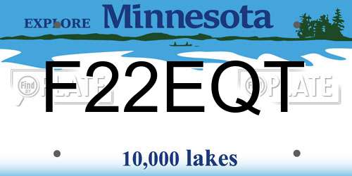 F22EQT Minnesota License Plate