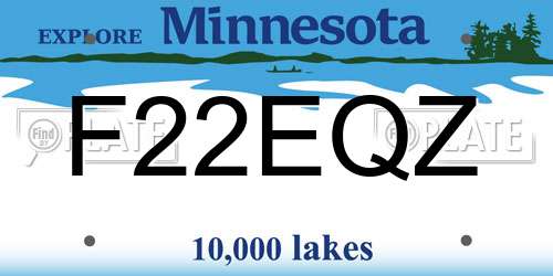 F22EQZ Minnesota License Plate
