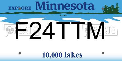 F24TTM Minnesota License Plate