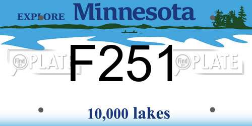 F251 Minnesota License Plate