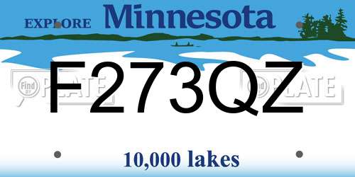 F273QZ Minnesota License Plate