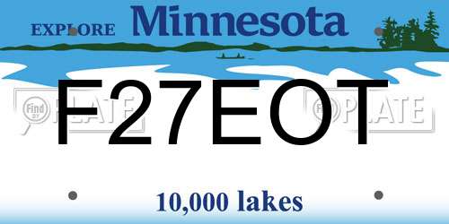 F27EOT Minnesota License Plate