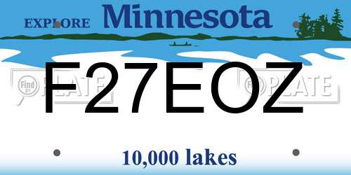 F27EOZ Minnesota License Plate