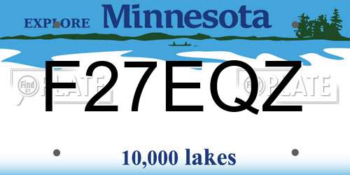 F27EQZ Minnesota License Plate