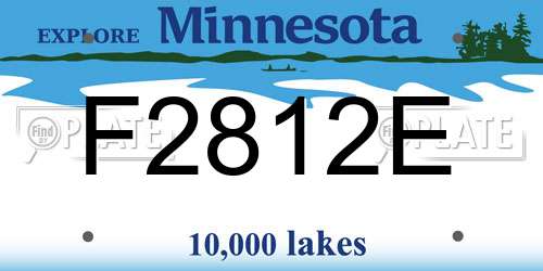 F2812E Minnesota License Plate