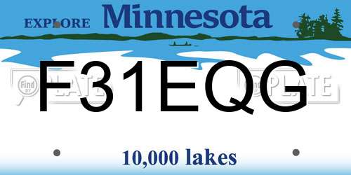 F31EQG Minnesota License Plate