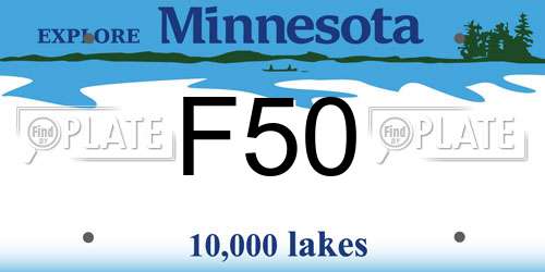 F50 Minnesota License Plate