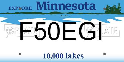 F50EGI Minnesota License Plate