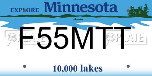 F55MTT Minnesota License Plate