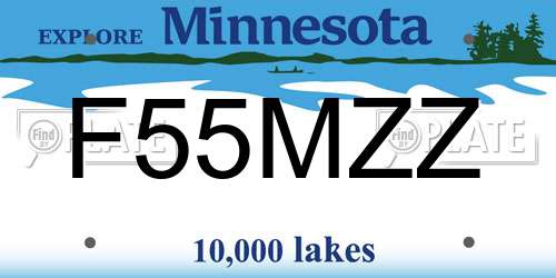 F55MZZ Minnesota License Plate