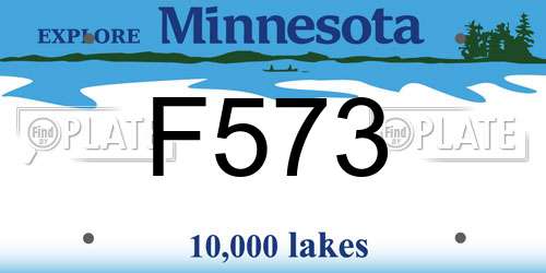 F573 Minnesota License Plate