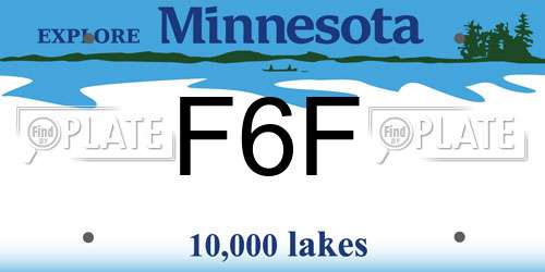 F6F Minnesota License Plate