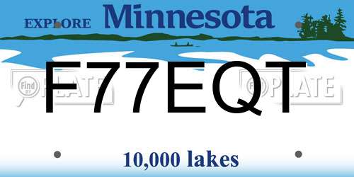 F77EQT Minnesota License Plate