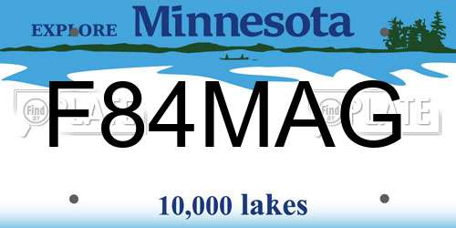 F84MAG Minnesota License Plate