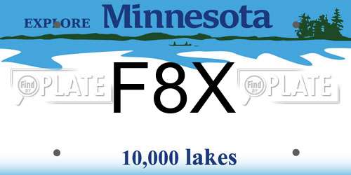 F8X Minnesota License Plate
