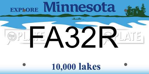 FA32R Minnesota License Plate