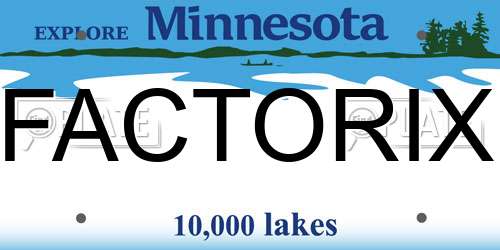 FACTORIX Minnesota License Plate