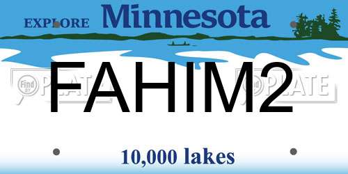 FAHIM2 Minnesota License Plate