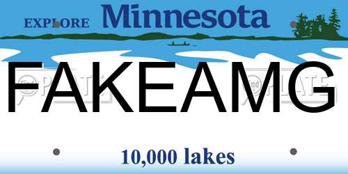 FAKEAMG Minnesota License Plate