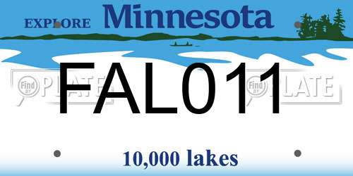FAL011 Minnesota License Plate