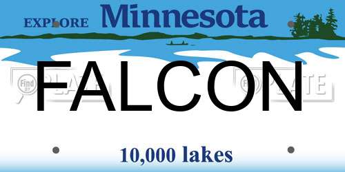 FALCON Minnesota License Plate