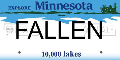 FALLEN Minnesota License Plate