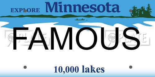 FAMOUS Minnesota License Plate