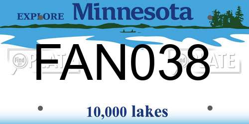 FAN038 Minnesota License Plate