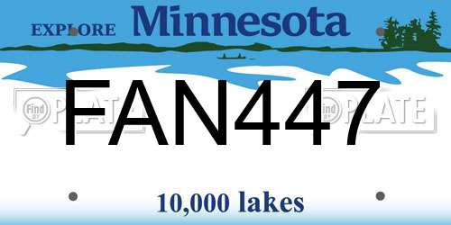 FAN447 Minnesota License Plate