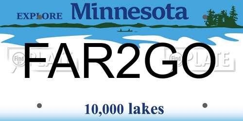 FAR2GO Minnesota License Plate