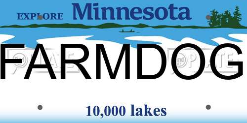 FARMDOG Minnesota License Plate