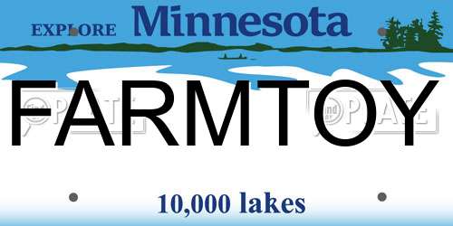 FARMTOY Minnesota License Plate