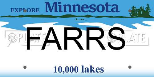 FARRS Minnesota License Plate