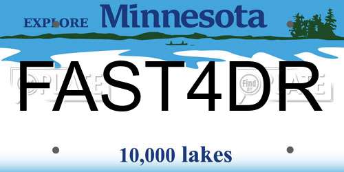 FAST4DR Minnesota License Plate