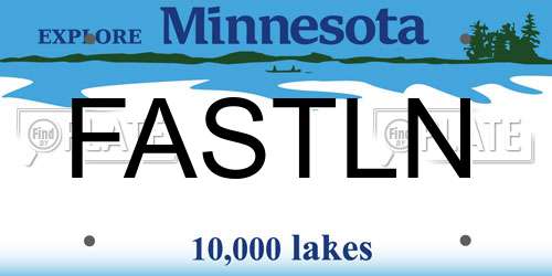 FASTLN Minnesota License Plate