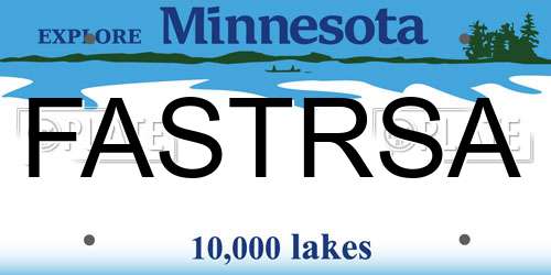FASTRSA Minnesota License Plate