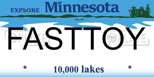 FASTTOY Minnesota License Plate