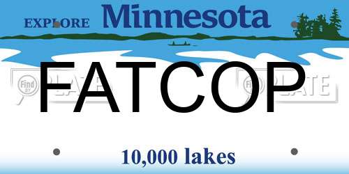 FATCOP Minnesota License Plate