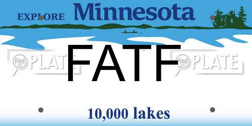 FATF Minnesota License Plate