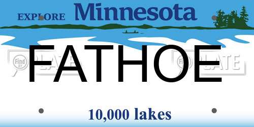 FATHOE Minnesota License Plate