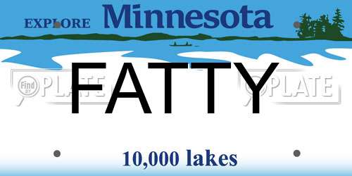 FATTY Minnesota License Plate