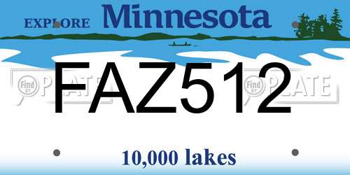 FAZ512 Minnesota License Plate