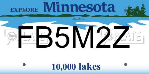 FB5M2Z Minnesota License Plate